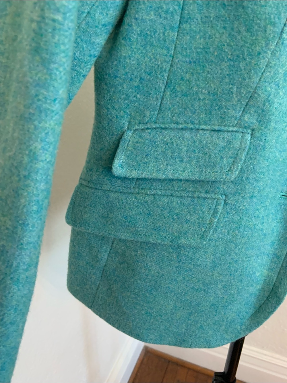 Talbots Teal Wool-Blend Women’s Blazer Classic Tailored Jacket - Picture 6 of 16